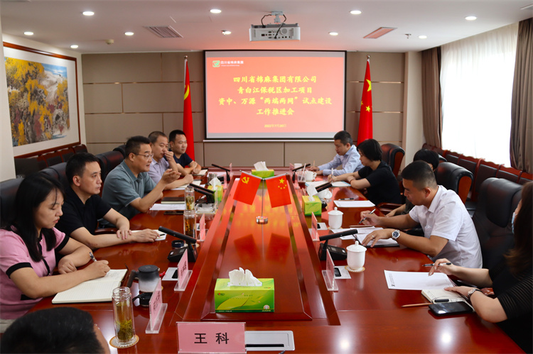 鄧華主持召開集團(tuán)公司青白江保稅區(qū)加工項目資中 、萬源“兩端兩網(wǎng)”試點建設(shè)項目工作推進(jìn)會